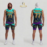 7v7 Uniform Neon and Purple