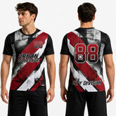 Black Red Polyester T Shirts