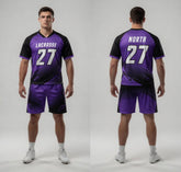 Custom Purple Black Lacrosse Uniforms