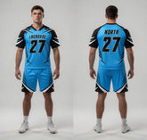 Custom Sky Blue Lacrosse Uniforms
