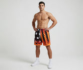 Custom Sublimation Mens Flame Graphic Shorts