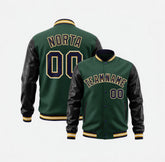 Custom Dark green Black Varsity Jackets