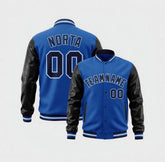 Custom Navy Blue Black Varsity Jackets