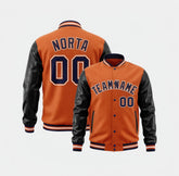 Custom Orange Black Varsity Jackets
