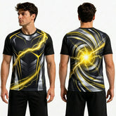 Yellow Bolt Lighting Polyester T Shirts