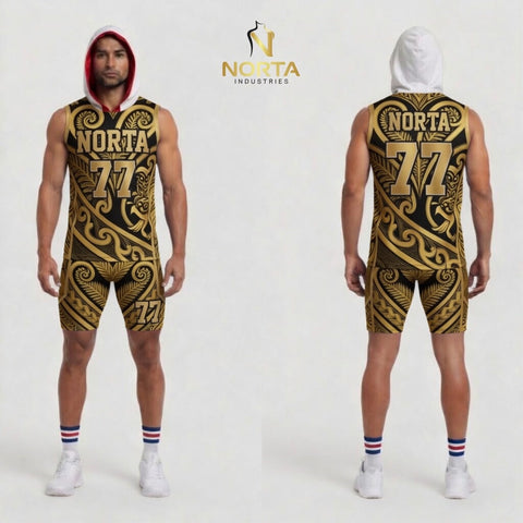 7v7 uniform with tribal Maori design