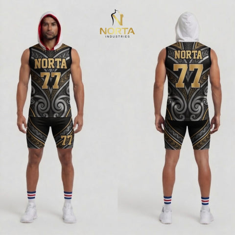 7v7 uniform with tribal Maori design