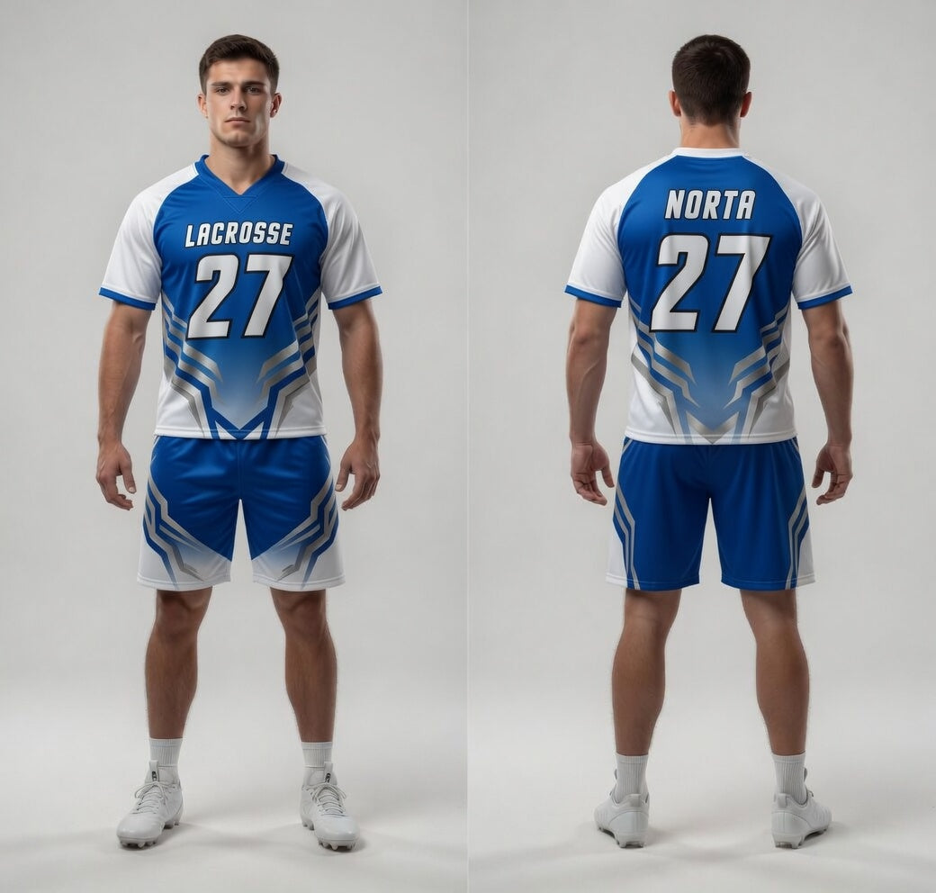 Custom Aqua Pulse Lacrosse Uniforms