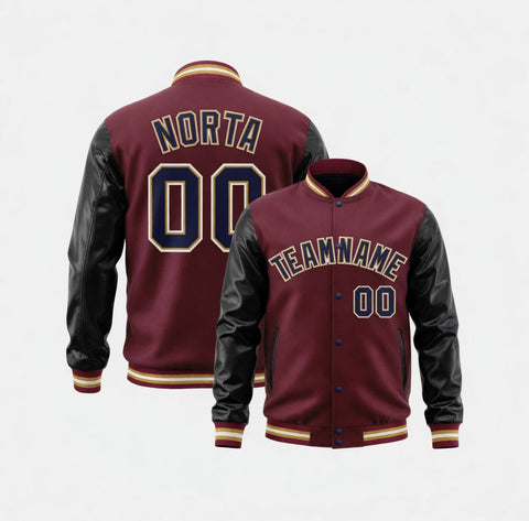 Custom Navy White Varsity Jackets