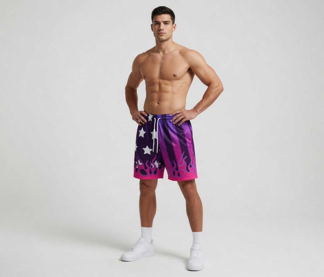 Custom Sublimation Garavani Print Shorts