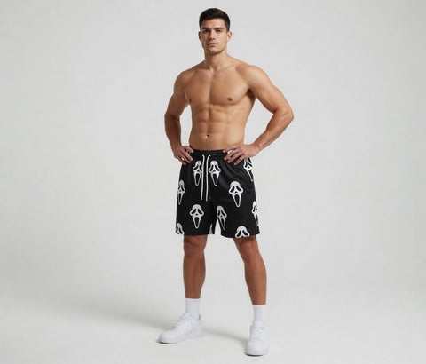 Custom Sublimation Blue Black Gradient Shorts