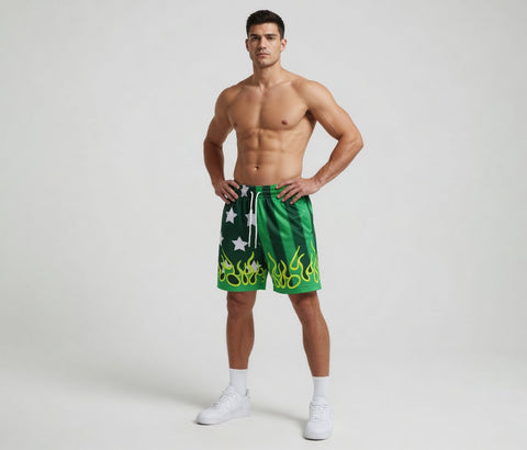 Custom Sublimation Zigzag Light Pink Shorts