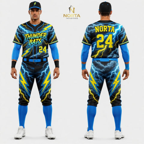 Sublimation Thunder Bats Baseball Uniform