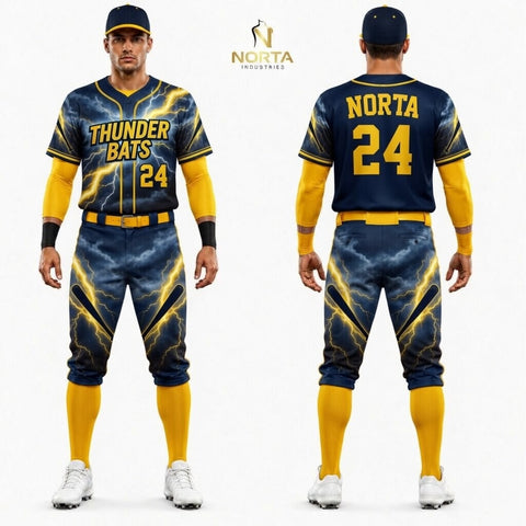 Sublimation Thunder Bats Baseball Uniform