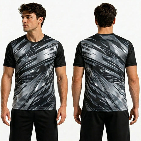 Vibrant Blue Purple Pattern Polyester T Shirts