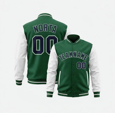 Custom Kelly Green Yellow Varsity Jackets