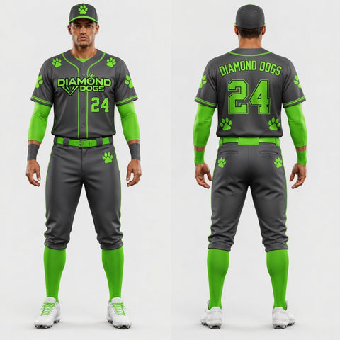 Sublimation Diamond Dogs Baseball Uniform