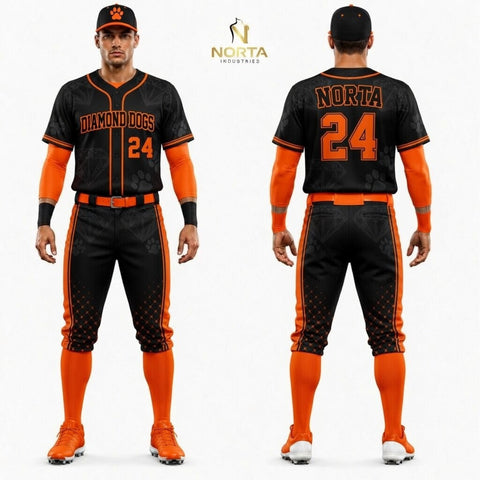 Sublimation Diamond Dogs Baseball Uniform