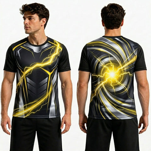 Spiral Design Polyester T Shirts